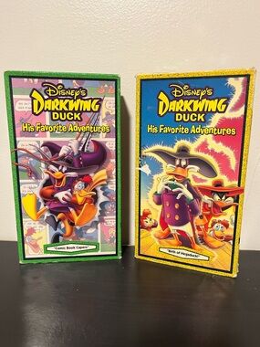 DarkWing Duck VHS Lot “Comic Book Capers” and “Birth of Negaduck” Disney Tested